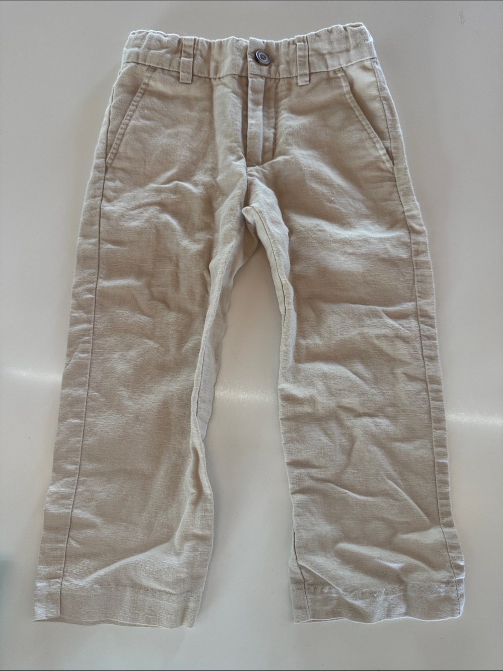 Janie and Jack Neutral Beige Kids Dress Pants